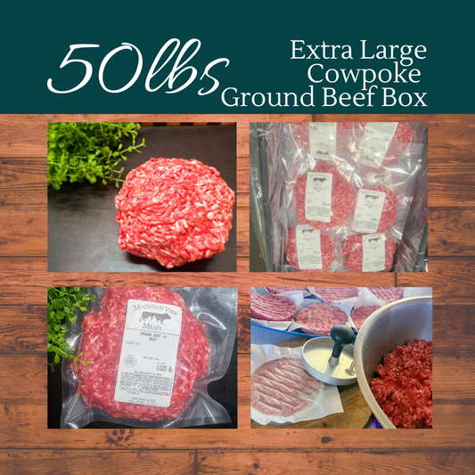 50 lb Extra Large Cowpoke Ground Beef Bundle